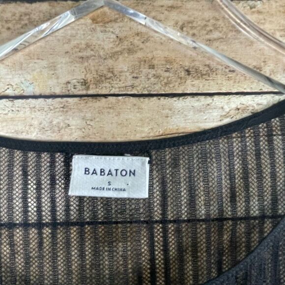 Babaton Black Mrsh Top sz Sm - Picture 3 of 5